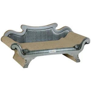 2-in-1 Cat Scratching Board & Lounger Bed with Catnip, 60L cm - Grey