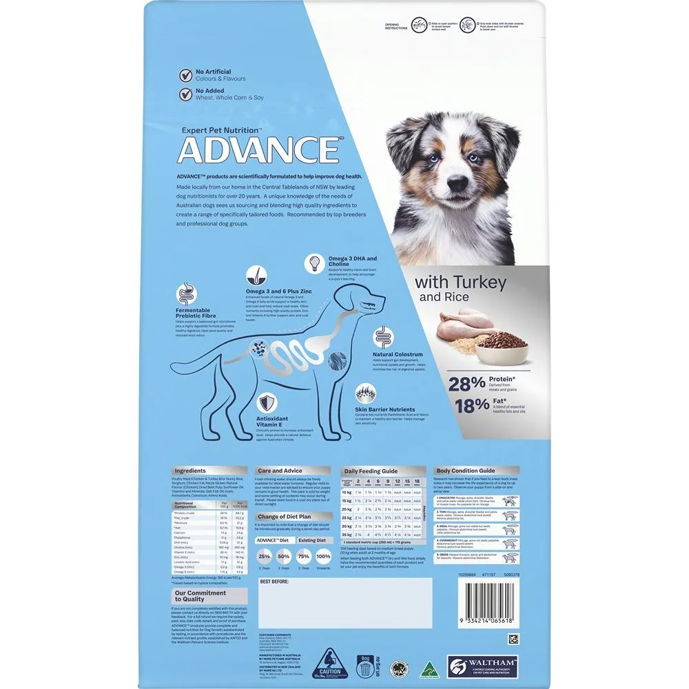 Advance Puppy Medium Breed With Turkey & Rice Dry Dog Food