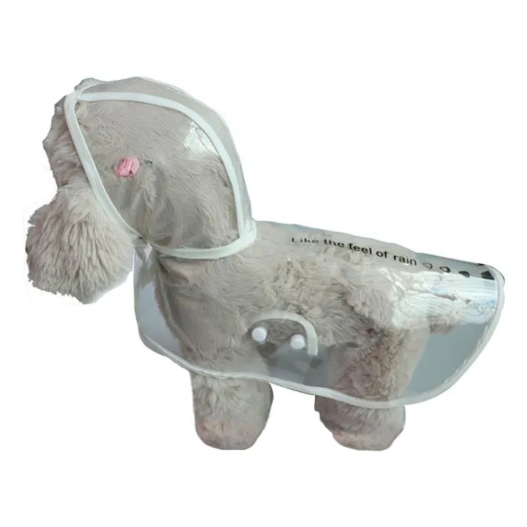 Best 6 Colors Transparent Dog Raincoat Waterproof Hooded PVC Jacket