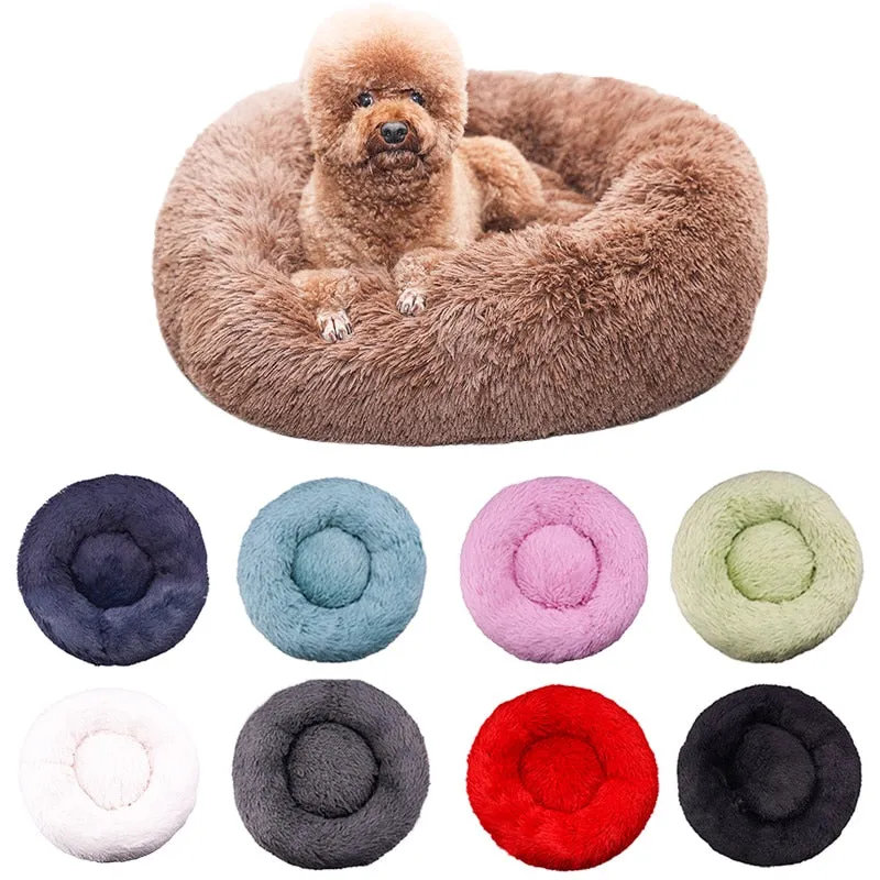 Best Comfy Calming Pet Bed Kennel Ultra Soft Luxurious Faux Cushion