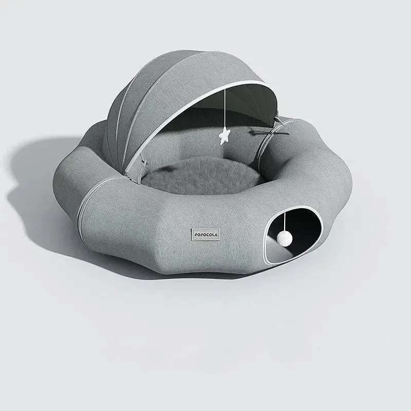 Cat Doughnut Tunnel Bed Crawl Shelter Foldable