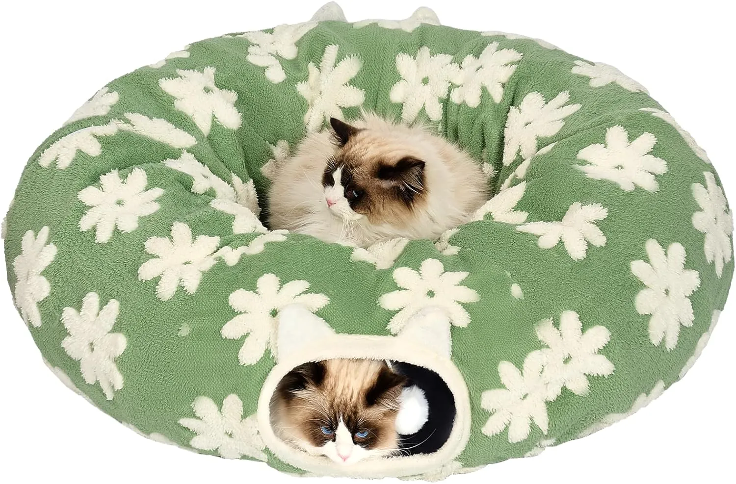 Cat Tunnel Bed with Soft Cushion, Cat Toys for Indoor Cats Enhance Bonding Between Pets and Owners, Encourage Exploration, and Satisfy Natural Instincts for Kittens, Dogs, and Rabbits