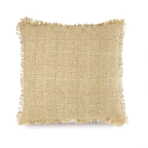 Crosshatch Cushion Beige