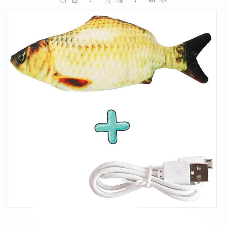Cure Cat Boredom with Our USB Rechargeable Floppy Fish Cat Toy