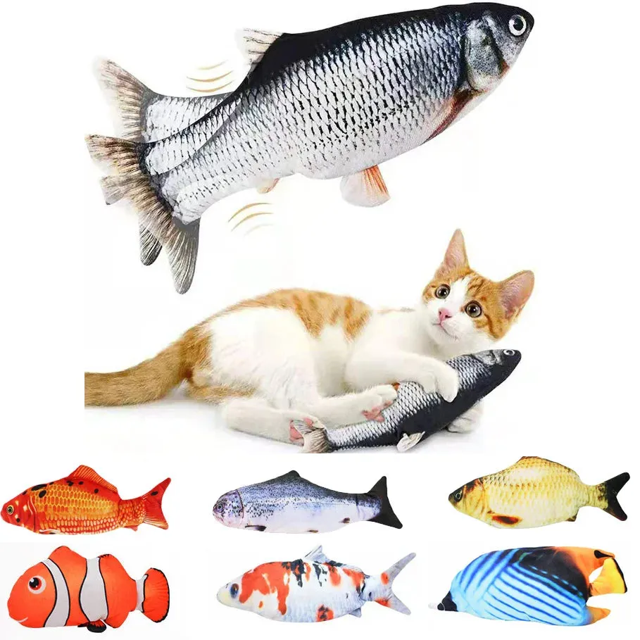 Cure Cat Boredom with Our USB Rechargeable Floppy Fish Cat Toy