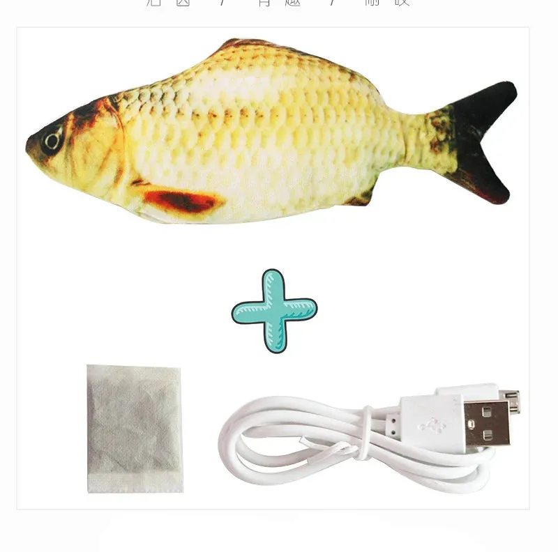Cure Cat Boredom with Our USB Rechargeable Floppy Fish Cat Toy