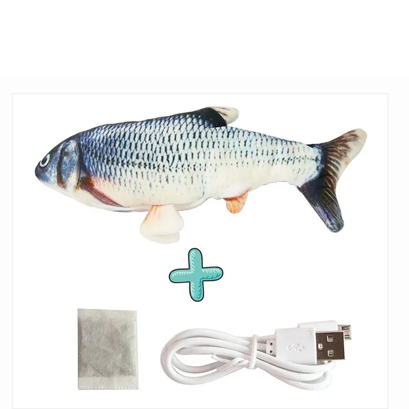 Cure Cat Boredom with Our USB Rechargeable Floppy Fish Cat Toy