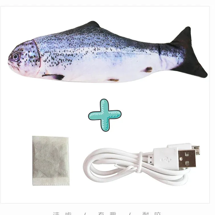 Cure Cat Boredom with Our USB Rechargeable Floppy Fish Cat Toy