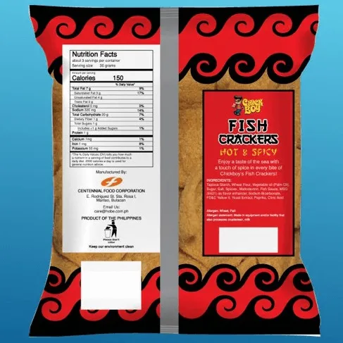 Fish Crackers in Hot and Spicy Flavor 100g - Chickboy