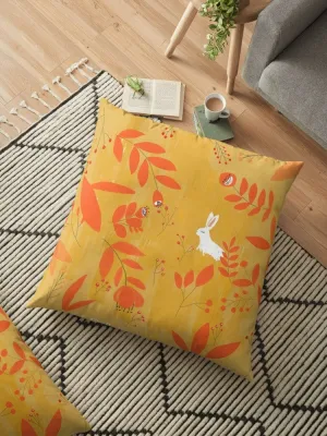 Floor Cushion (Free Shipping) - Autumn Rabbit by Suki McMaster