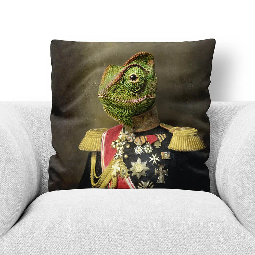 GENERAL LEE AMESS - CUSTOM PET PORTRAIT THROW PILLOW