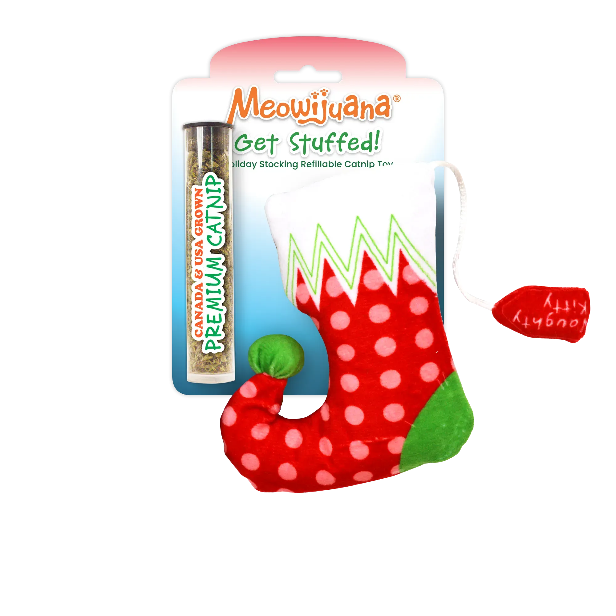 Get Stuffed Stocking Refillable Cat Toy