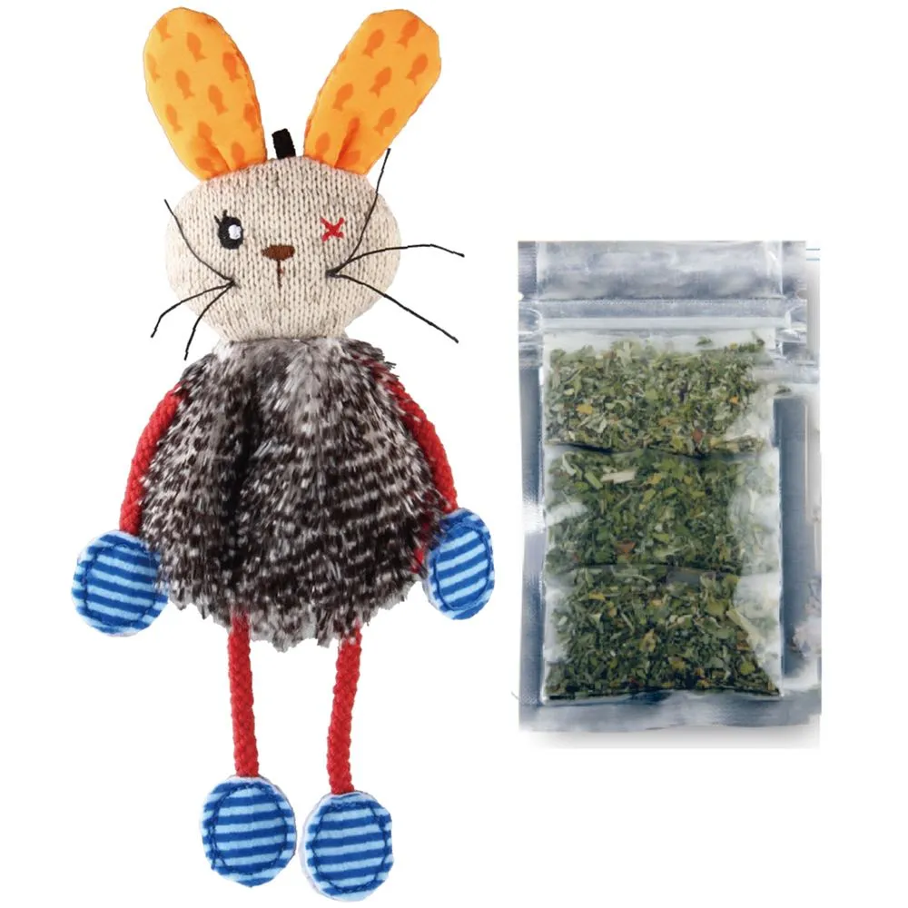 GiGwi Refillable Silvervine Plush Cat Toy (Rabbit)
