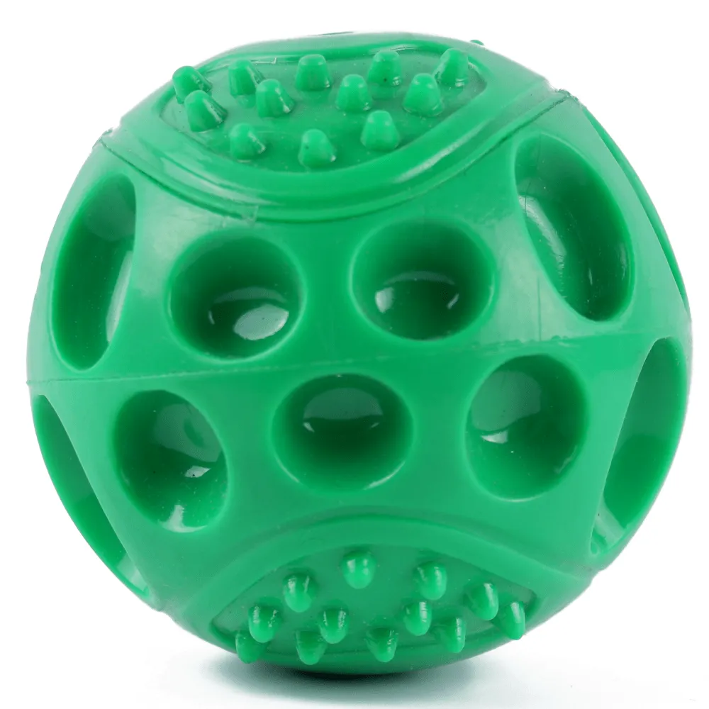 Goofy Tails Hard Squeaky Rubber Ball Toy and Dogsee Veda Shed Control Coconut Oil Shampoo for Dogs Combo
