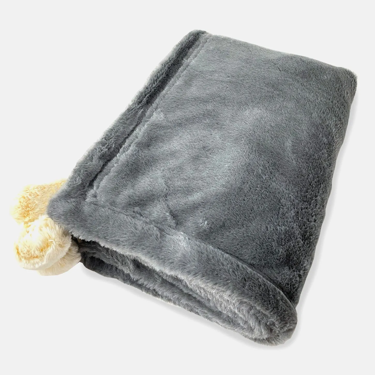 Grey Velour Dog Comforter Blanket