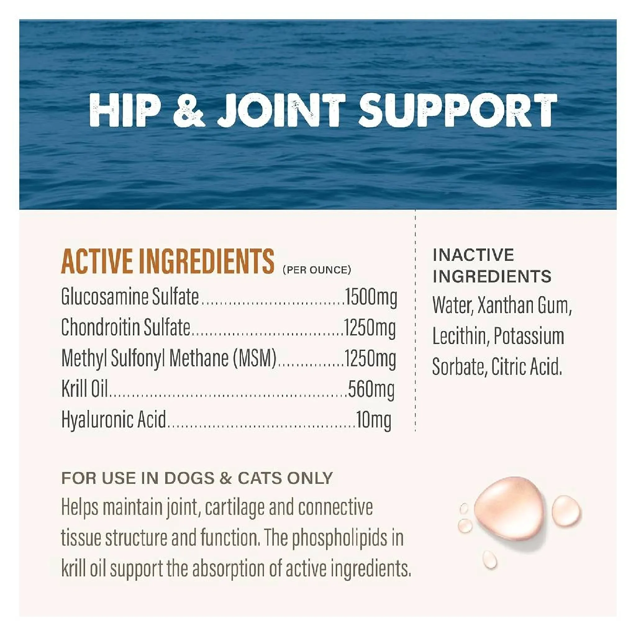 Grizzly Joint Aid Supplement For Dog & Cats (32 oz)