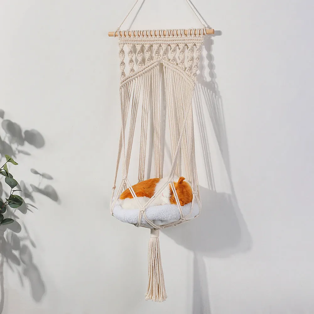 Hand Woven Hanging Cat Hammock
