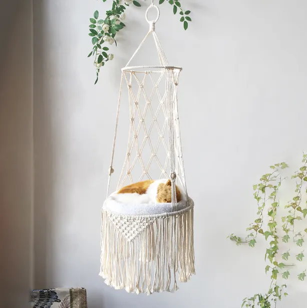 Hand Woven Hanging Cat Hammock