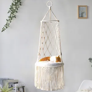 Hand Woven Hanging Cat Hammock