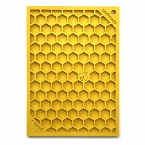 Honeycomb Design Emat Enrichment Licking Mat - Yellow