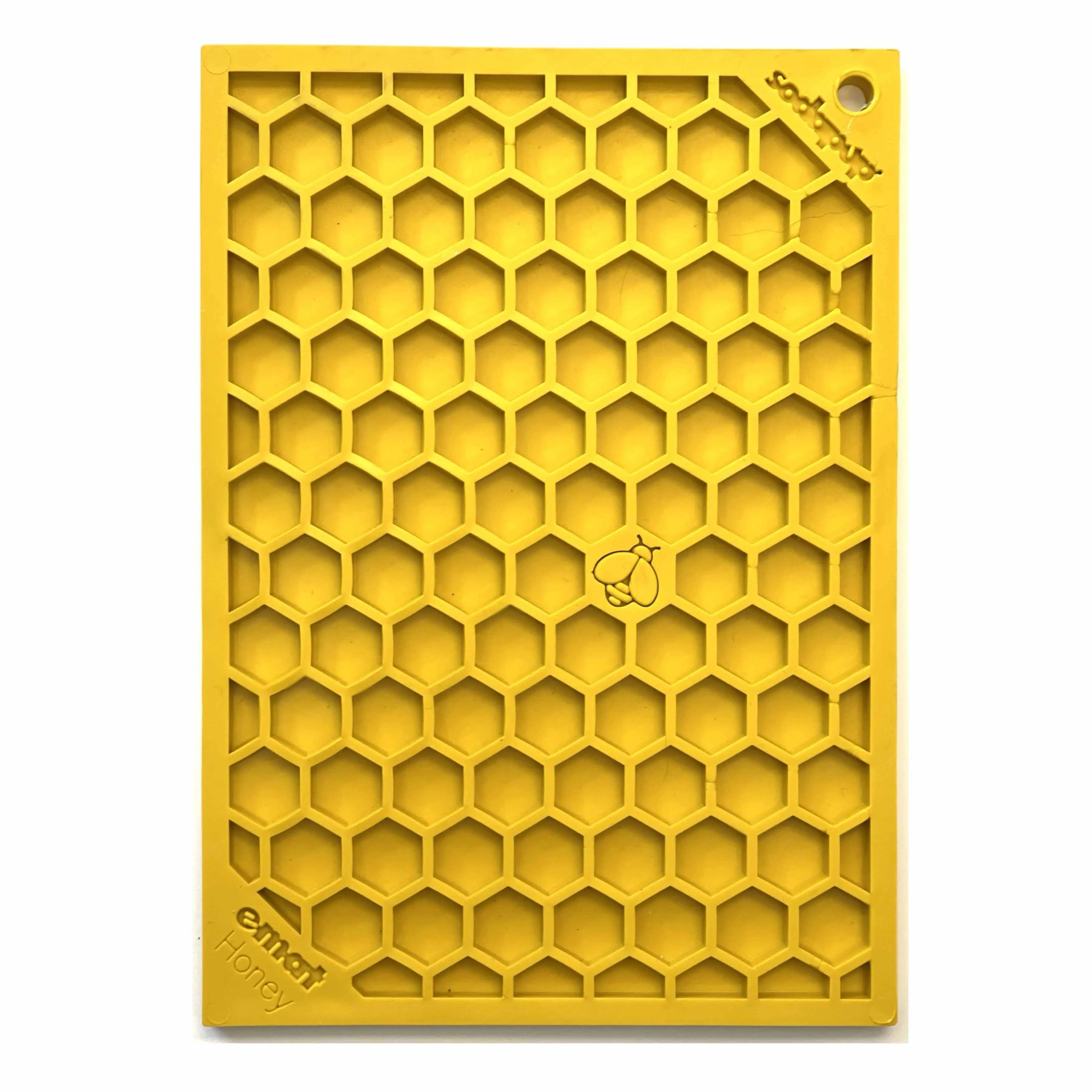 Honeycomb Design Emat Enrichment Licking Mat - Yellow
