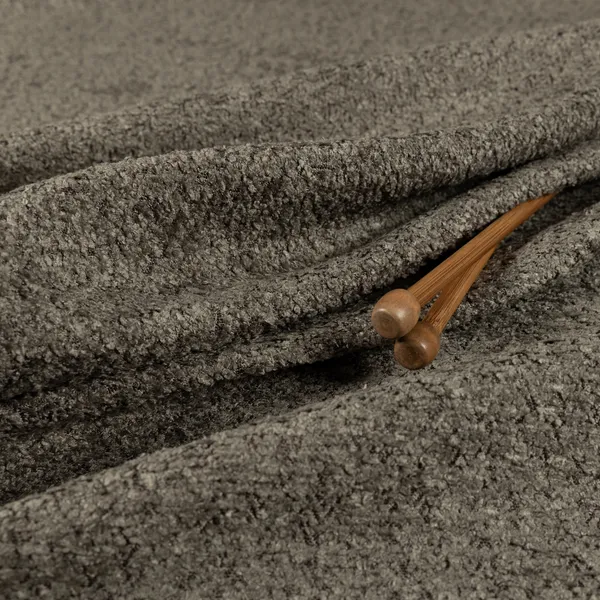 Hoover Boucle Recycled PET Material Brown Colour Upholstery Fabric CTR-1901 - Handmade Cushions
