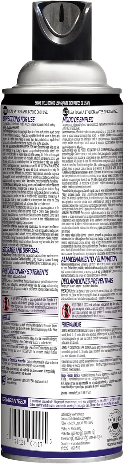 Hot Shot Flea, Tick & Lice Killer with Odor Neutralizer (Aerosol) 14 Oz (1 pack)