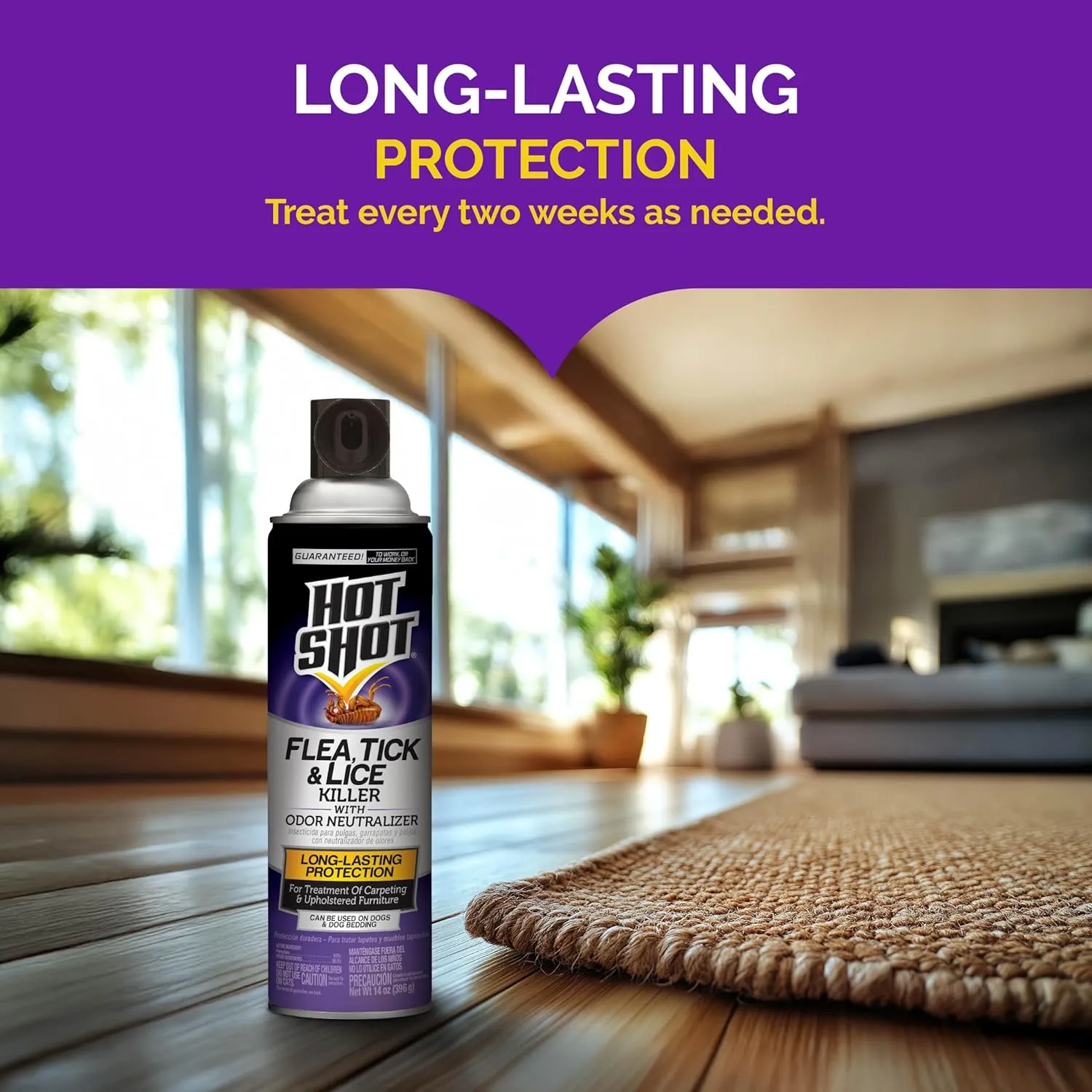Hot Shot Flea, Tick & Lice Killer with Odor Neutralizer (Aerosol) 14 Oz (1 pack)