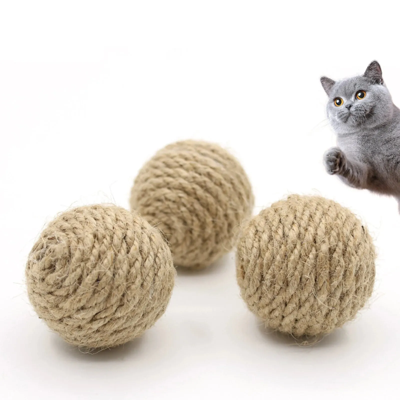 Interactive Sisal Ball for Cats
