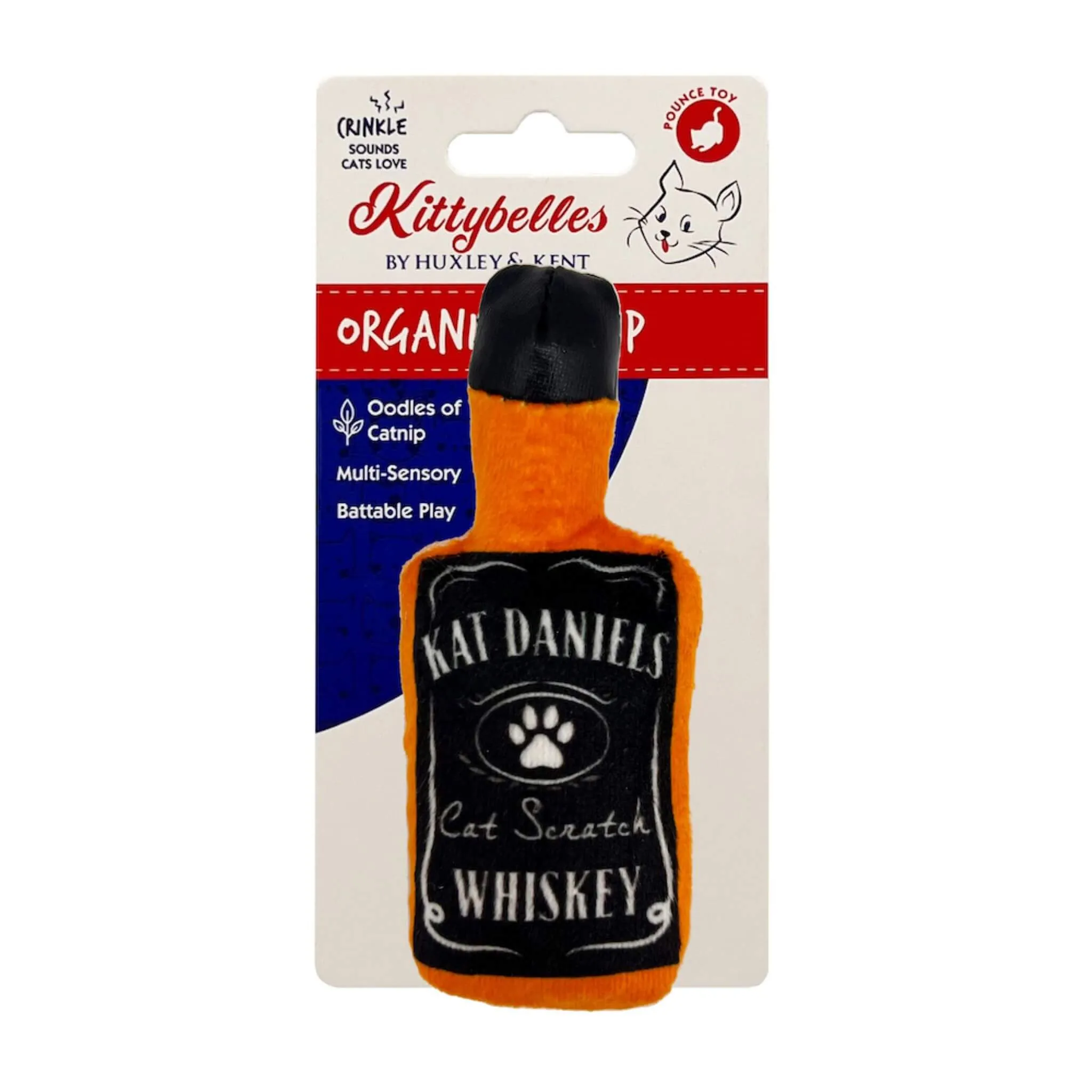 Kat Daniels Whiskey Bottle Plush Cat Toy