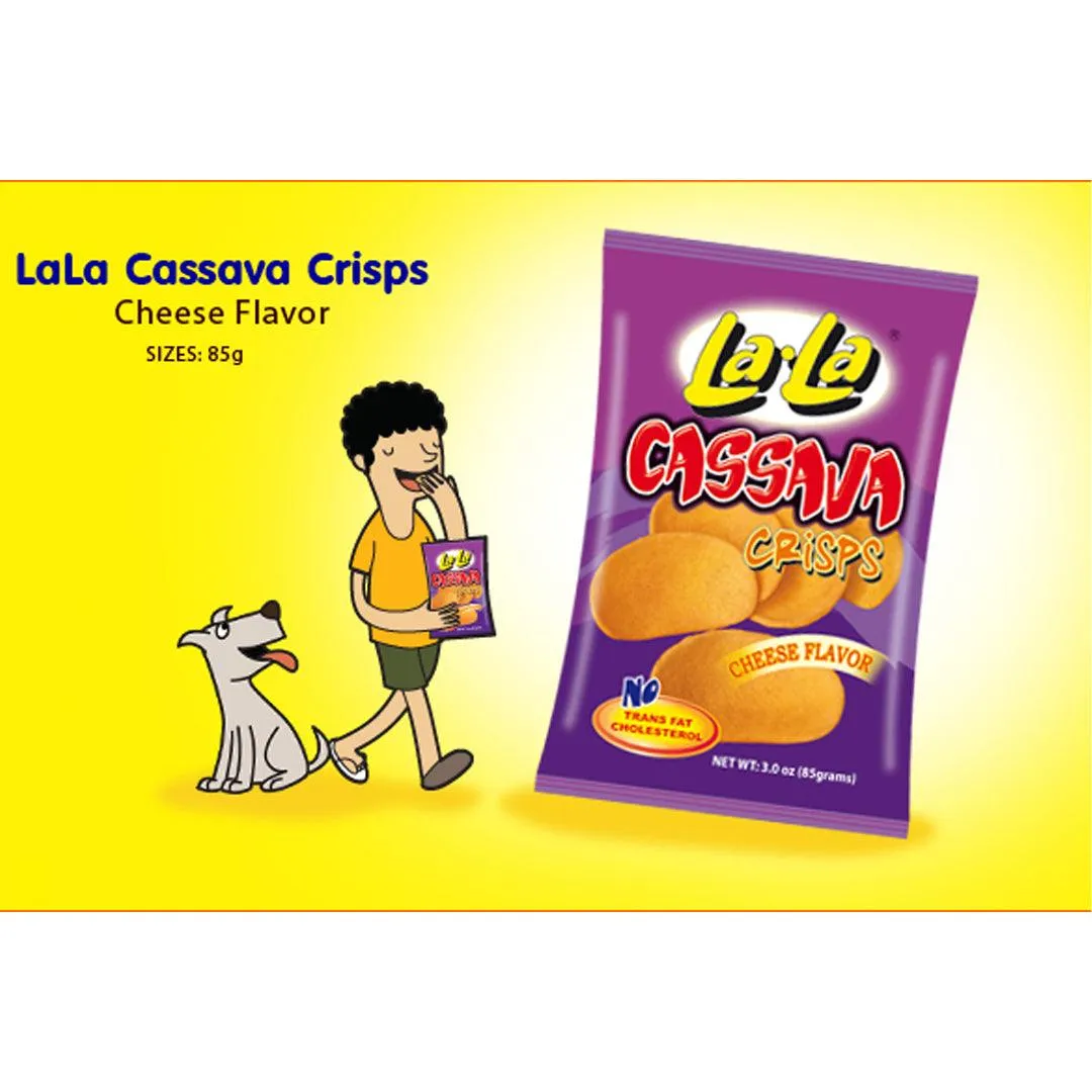 La La Cassava Crisps Cheese Flavor Snacks - 85g