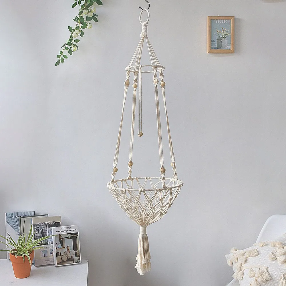 Large Macrame Cat Bed Basket