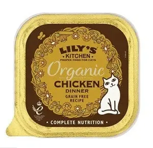 Lily's Kitchen Organic Chicken Dinner Grain Free Wet Cat Food - Multi-Pack
