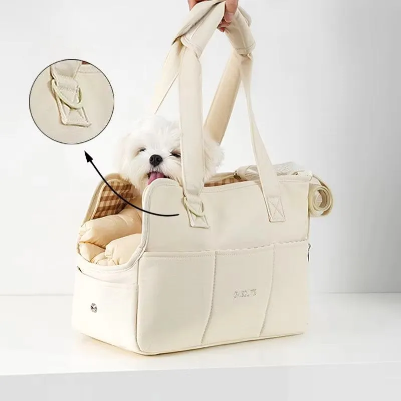 Luxury Pet Carrier Tote Bag for Small Dogs and Cats