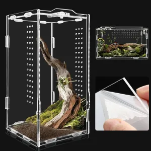 Micro Habitat Acrylic Reptile & Tarantula Enclosure, Small Tree Dwelling Reptiles, Amphibians, Spiders & Other Invertebrates