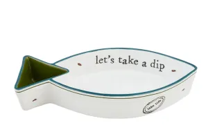 Mud Pie - Lake Fish Chip & Dip Server