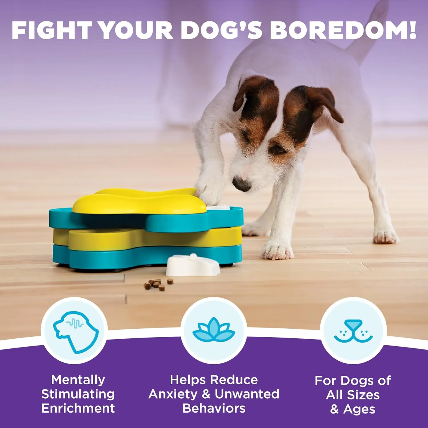 Nina Ottosson Tornado Interactive Dog Toy Blue/Yellow