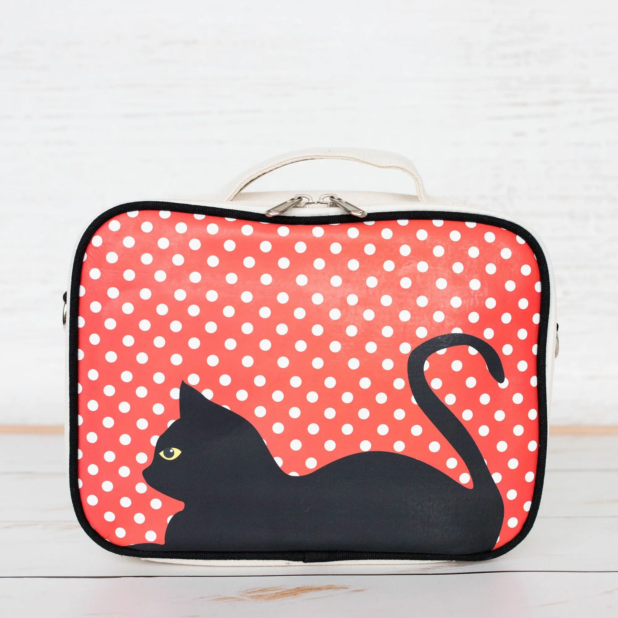 Organic Cotton Insulated Lunch Bag - Cat