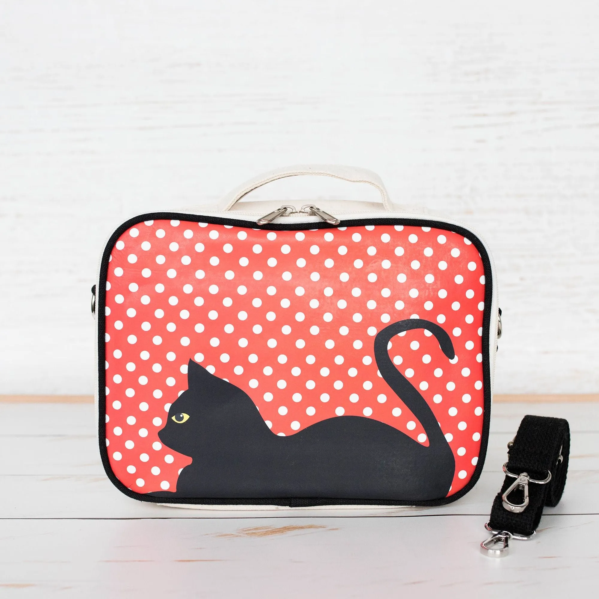 Organic Cotton Insulated Lunch Bag - Cat