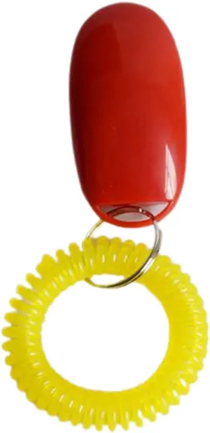 Pet Aid Clicker Convenient Training Exercise Adjustable Ultrasonic Silent Dog Clicker Compatible with Yard Red