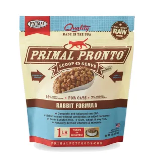 Primal Feline Raw Frozen Pronto Rabbit 1lb
