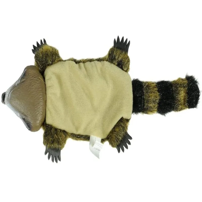 Real Skinz Raccoon Plush Dog Toy