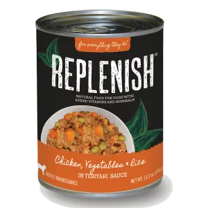 Replenish Chicken, Vegetables & Rice with Teriyaki Sauce Can Dog Food (12 Pack)