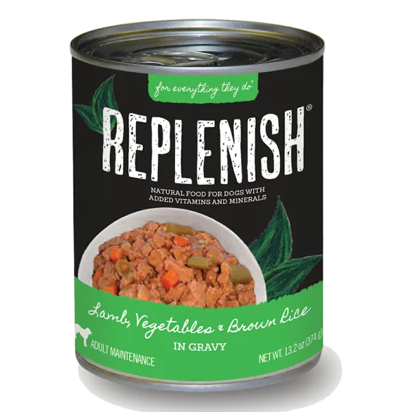Replenish Lamb, Vegetables & Brown Rice in Gravy Can Dog Food (12 Pack)