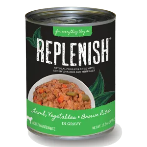 Replenish Lamb, Vegetables & Brown Rice in Gravy Can Dog Food (12 Pack)