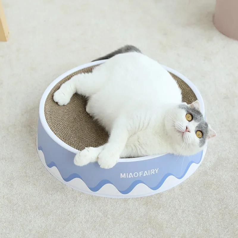 Reusable Thick Shell Cat Corrugated Paper Scratcher Bed