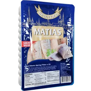 Salted Atlantic Herring Fillet in Oil, Matias Riga Gold, 450g