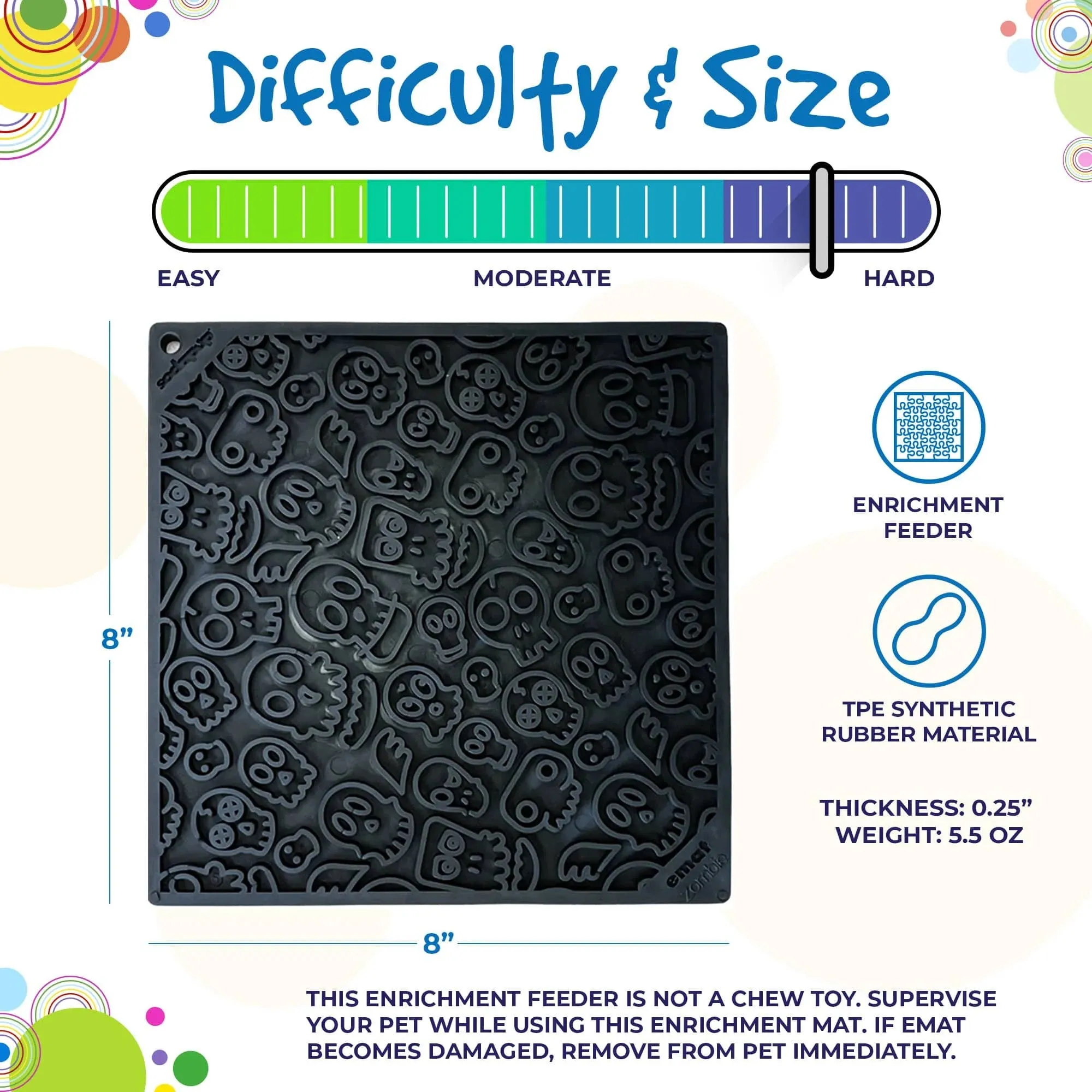 SodaPup Zombie Emat Enrichment Lick Mat For Dogs