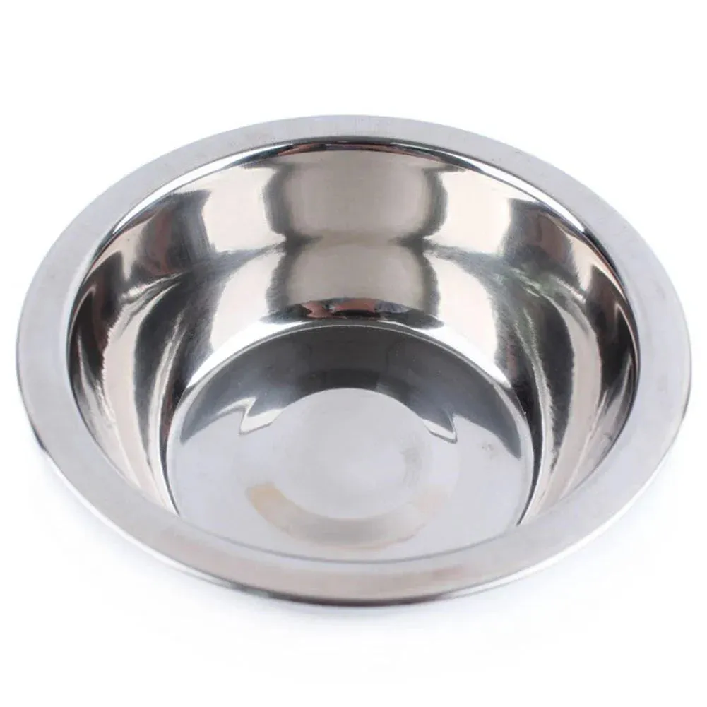 Stainless Steel Pet Bowl with Cage Hook for Dogs, Cats, and Birds