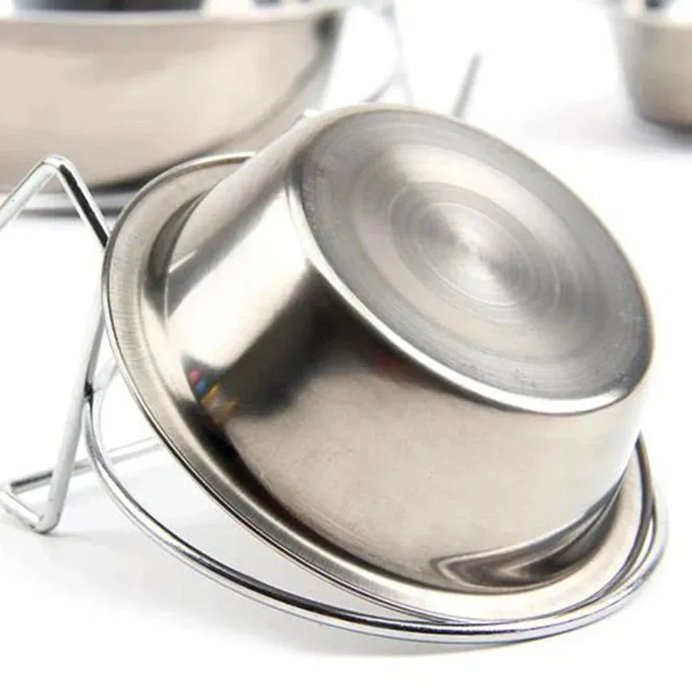 Stainless Steel Pet Bowl with Cage Hook for Dogs, Cats, and Birds